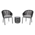 thumbnail image 1 of Noble House Boynton 3 Pièces Conversation Extérieure Ensemble en Noir et Gris, 1 of 15