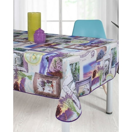 

Champ de Fleurs100% Polyester Stain Resistant Tablecloth 137 x 59 inch