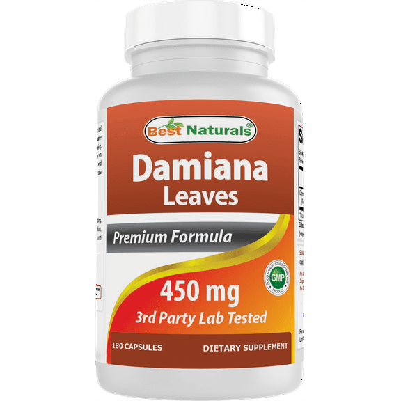 Best Naturals Damiana Leaves 450 mg 180 Capsules | Supports Male and Female reproductive health