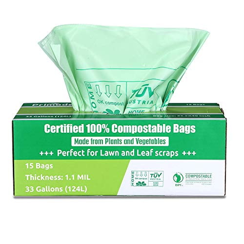Primode Compostable Bags 3033 Gallon, Lawn Leaf Extra Large Trash Bags