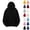 Black, variant on Chiccall Mens Fleece Hoodie Oversized Solid Long Sleeve Sweatshirts Fleece Warm Pullover with Pocket