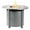 Grey, variant on Aluminum 34-in Round Propane Fire Table with Beads, Covers and Lid