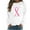QR1-White, variant on VKOYWKM Breast Cancer Awareness Shirts Women Breast Cancer Pink Ribbon T-Shirt Long Sleeve Crew Neck Breast Cancer Tops Fall Cancer Survivor Shirt