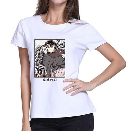 KABOER Unisex Demon Slayer T-Shirt Cool Anime Cartoon Print Short Sleeve Tee Top Wild T Shirt
