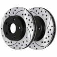 thumbnail image 2 of Geelife Front Drilled Slotted Brake Rotors Ceramic Pads Kit For 2005-2013 Chrysler Dodge, 2 of 8