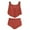 Red, variant on UTSJKR Two Piece Bikini Swimsuit for Women Ruffled Flounce Top with High Waisted Ruched Bathing Suit Tummy Control Bottom Army Green XXL