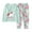 0-Mint Green927, variant on WOYY Toddler Girls Outfits Horse Print Long Sleeve Top Pants Snug Fit Sleepwear Set, Sizes 2-3T