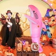 thumbnail image 5 of Disfraz de tiburón inflable (rosa), disfraz inflable de vacaciones para adultos, adecuado para fiestas, regalos de cumpleaños Fiestas de juegos de cosplay, 5 of 5