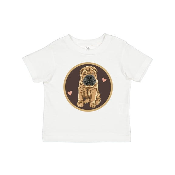 Inktastic Chinese Shar-Pei Dog Art Girls Toddler T-Shirt