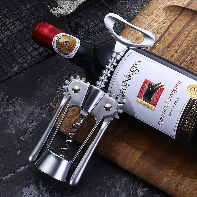 Sacacorchos de ala para abridor de botellas de vino blanco, lindo sacacorchos de ala de acero inoxidable, para regalo de barra de cocina