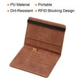 thumbnail image 4 of Uxcell RFID Blocking PU Passport Holder Cover Travel Wallet with Elastic Strap, Dark Brown, 4 of 7