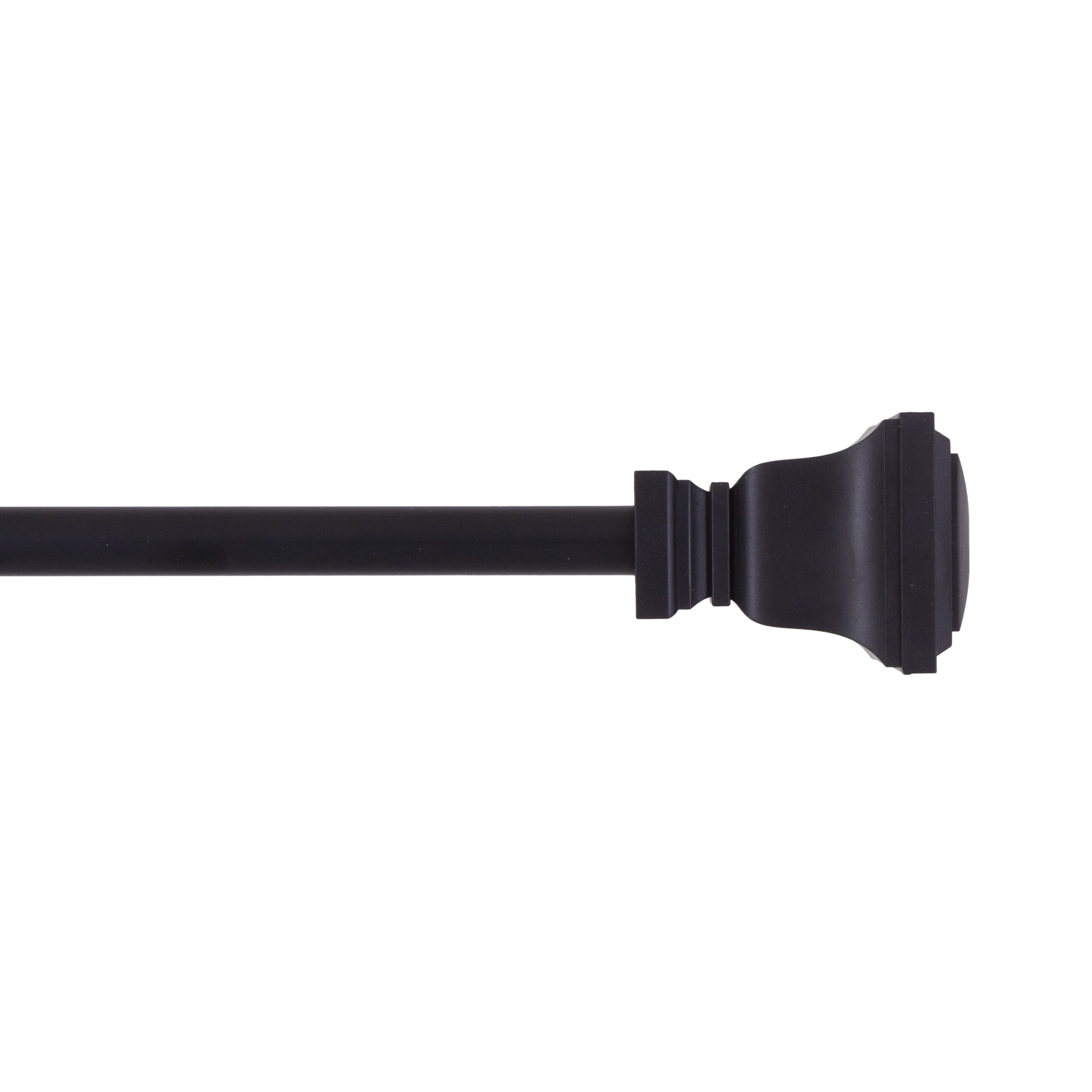 Mainstays 48" Black 84" Adjustable Tension Curtain Rod 