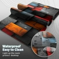 thumbnail image 5 of Gaming Mouse Pad, Keyboard Mouse Pad 31.5x15.7 inch XXL Large Computer Laptop Cool Desk Mat with Non-Slip Rubber Base and Stitched Edge for Home Office Work, Geometric Black Orange, 5 of 6