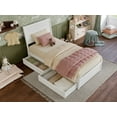 thumbnail image 4 of AFI Casanova Twin Solid Wood Platform Bed with Panel Footboard and Storage Drawers, White, 4 of 15