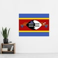 thumbnail image 2 of Eswatini National Flag Patriotic Vexillology World Flags Country Region Poster Extra Large XL Wall Art Print, 2 of 3