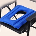 thumbnail image 4 of Cojín de asiento portátil Plegable Sellado Multipropósito Reutilizable Transpirable Cómodo Inflable para baño Viajes Oficina Uso en el hogar Ancianos CLORURO DE POLIVINILO Perfecl Cojín de asiento de inodoro, 4 of 8