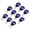 Blue, variant on Birthstone Charm Beads Drop Pendant, 10Pcs Birthstone 0.47 x 0.24", Light Purple