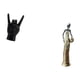 thumbnail image 5 of Escultura de gesto de roca, figura de dama tribal africana, adorno creativo con señal de mano para apartamento, dormitorio, restaurante, escritorio, a, 5 of 8