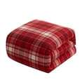 thumbnail image 2 of Dearfoams Super Soft 3-Piece Red Plaid 100% Polyester Fill Comforter Set, Full/Queen, 2 of 5