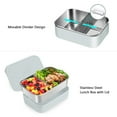 thumbnail image 3 of Fiambrera De Acero Inoxidable De 850 Ml, Contenedor De Alimentos Sellado A Prueba De Fugas De Gran Capacidad Con Divisor Móvil Para Oficina, Escuela, Viajes, Picnic Al Aire Libre, 3 of 7