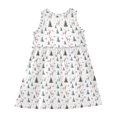 thumbnail image 3 of Girls Dress Christmas Deer Snowflakes Tree Sleeveless Dress for Girls Hem A-Line Casual Sundress, 3 of 7