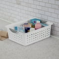 thumbnail image 6 of Sterilite Medium Ultra™ Basket, Open Plastic Storage Bin, Versatile Organization Solution, White, 6 Count, 6 of 9