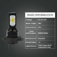 thumbnail image 4 of For Volvo XC90 2003-2014 Combo H7 + H11 LED Headlight Bulbs High + Low Beam Upgrade Set 6000K White, 4 of 5