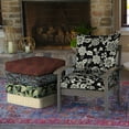 thumbnail image 3 of ARDEN Outdoor Deep Seat Cushion Set, 24 x 24, Water Repellant, Fade Resistant, Deep Seat Bottom & Back Cushion, Ashland Black Jacobean, 3 of 12