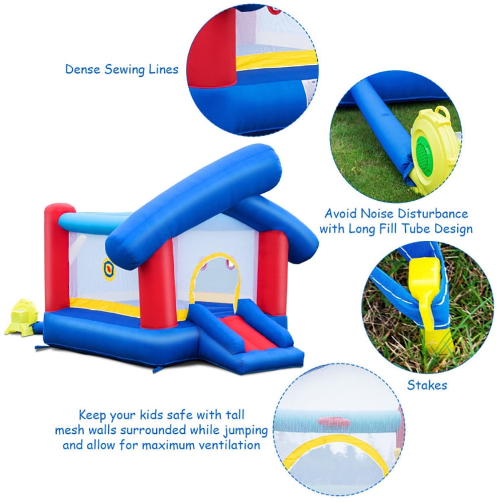 Aimee Lii Inflatable Bounce House Castle Jumper without Blower, Kids Bounce House for 3-10