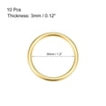 thumbnail image 2 of Uxcell O Ring Buckle O Rings Zinc Alloy Gold Tone 1.18'' 10 Pcs, 2 of 3