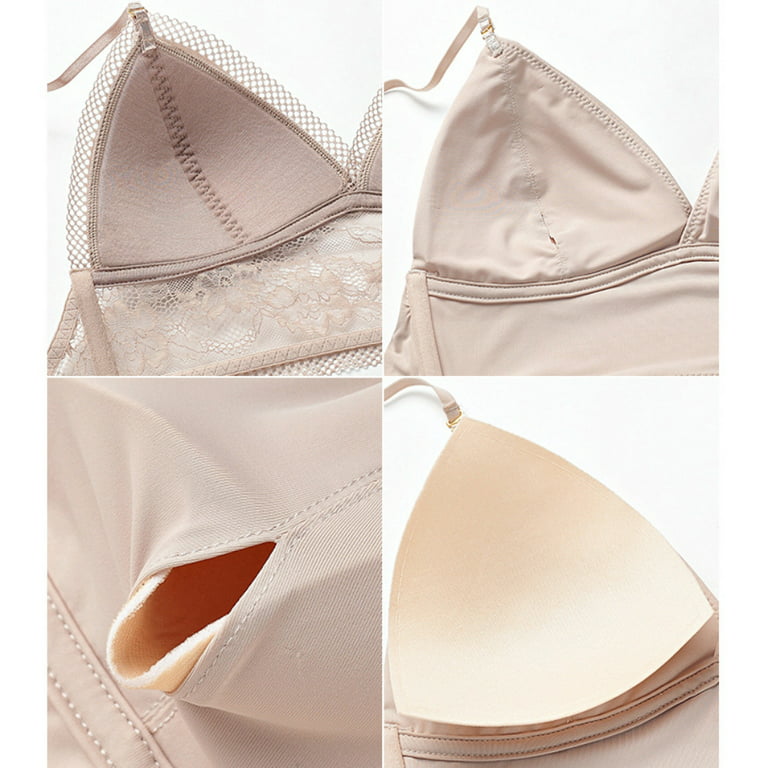 2023 Plus Size Deep U Bra with Removable Straps,Sexy Push Up Sports  Bra,Multiway Clear Straps Low Back Bra for Backless Dress (Nude-set,34/75 C)