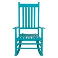 thumbnail image 4 of Shine Company Traditional Hardwood Indoor/Outdoor Patio Porch Rocker in Blue, 4 of 5