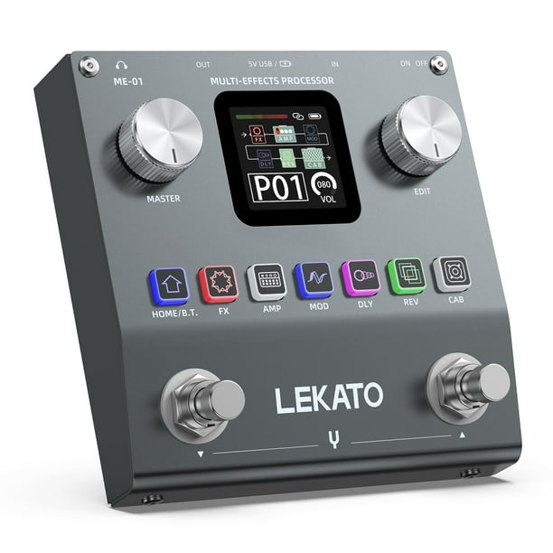 Pedal de guitarra multiefectos LEKATO Pocket recargable