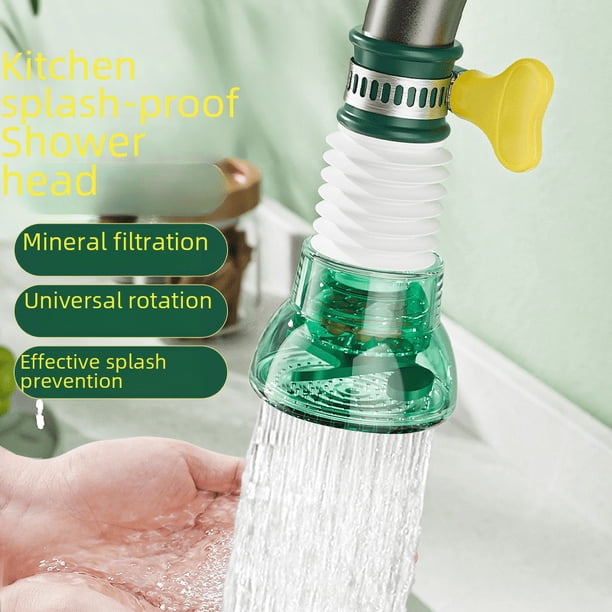 Artefacto a prueba de salpicaduras de grifo para el hogar, extensión de ducha universal, boquilla de filtro para dormitorio de cocina