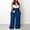 Navy, variant on GaThRRgYP Women's Plus Size Trousers,Women's Casual Sleeveless Loose Straps Solid High Waist Wide Leg Jumpsuit Rompers with Pocket
