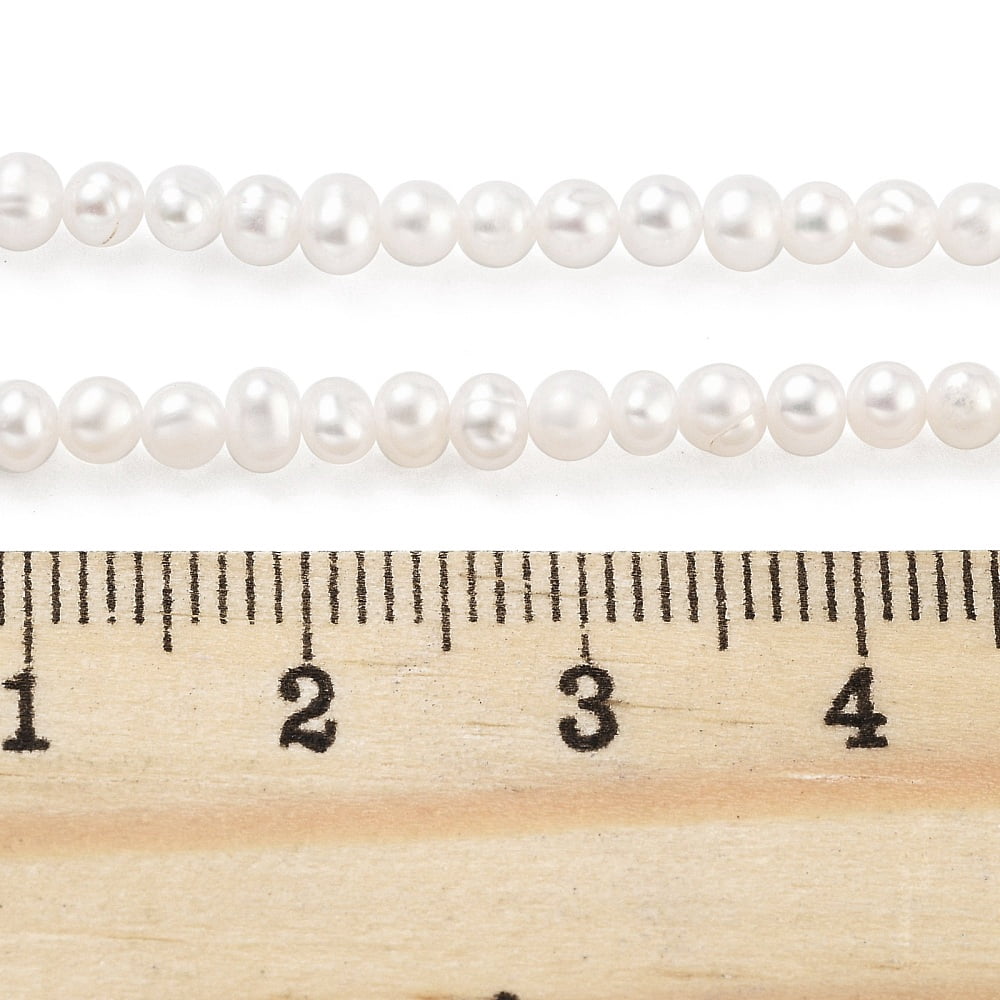 Natural Cultured Freshwater Pearl Beads Strands Potato Floral White 2.5~3mm Hole: 0.5mm 82~83pcs/strand 7.09 inch(18cm)