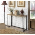 thumbnail image 1 of Pemberly Row Table Console de Ferme en Bois Naturel et Cadre Noir, 1 of 3