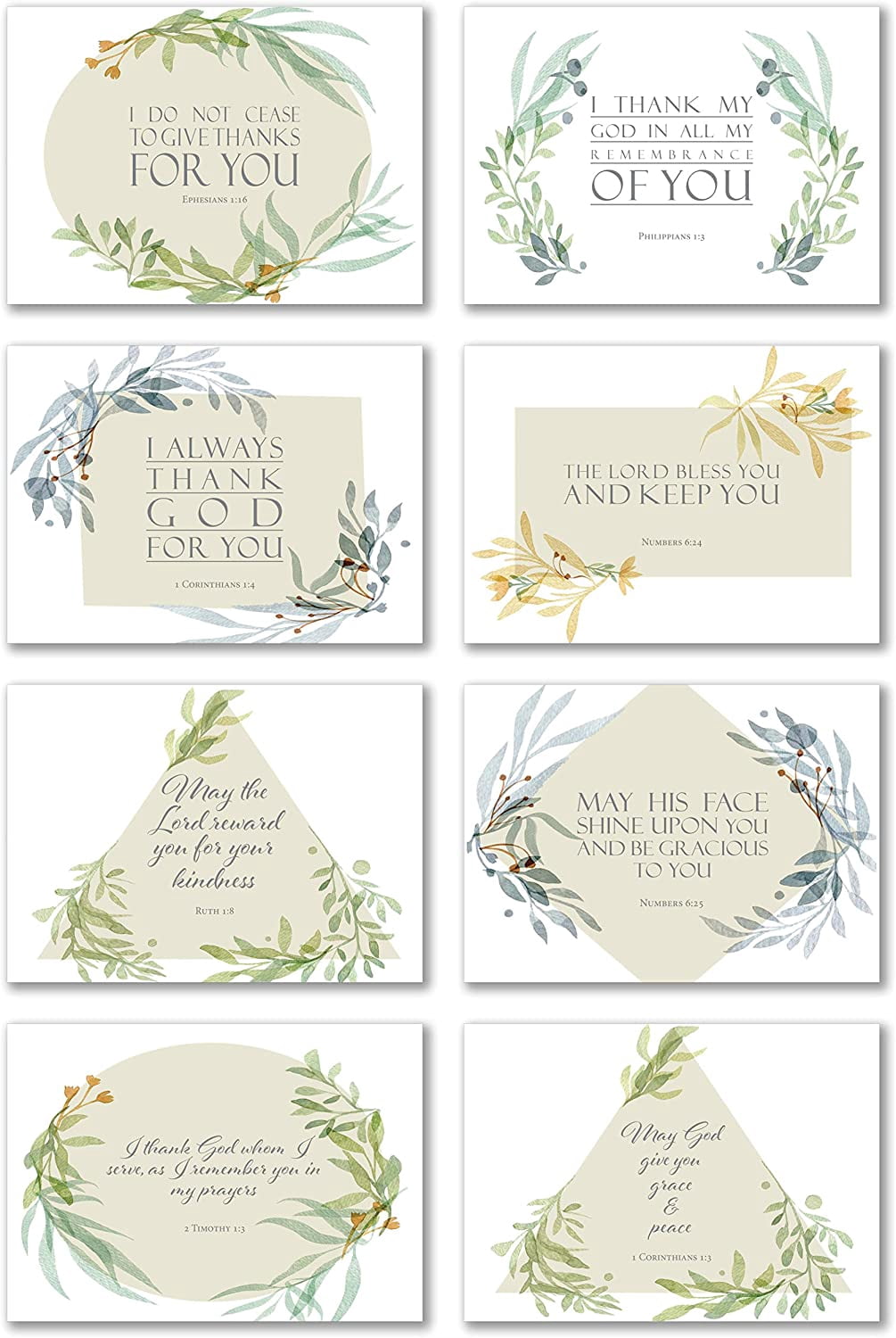 AnyDesign Boho Thank You Cards - 36 Pack With Envelopes & Stickers, 4x6 Inch, Floral Rainbow Blank Note Cards