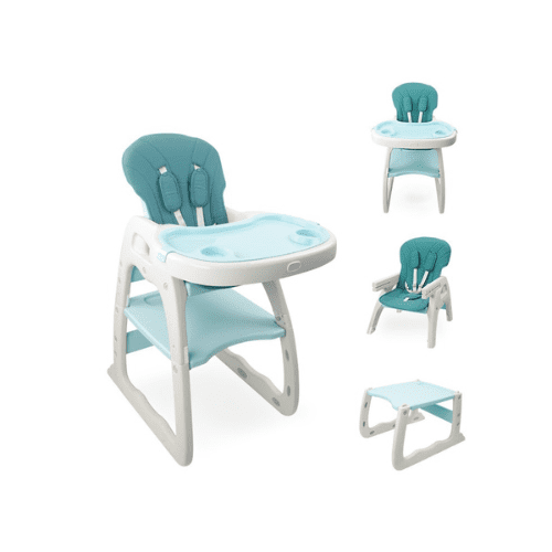 Silla Alta con escritorio color verde