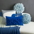 thumbnail image 6 of JWH 3D Handmade Decorative Suede Flower Accent Pillow Case in Blue Rectangle for Room Decor Girl Gift 12x20inch, 6 of 9