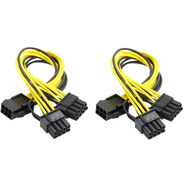 Câble d'alimentation PCI Express, 6 broches vers double PCIe 8 broches (6 +  2) graphique PCI Express Power Adapte Y-Splitter 