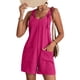 thumbnail image 1 of Lucakuins - Mono corto informal para mujer, color sólido, sin mangas, con cuello halter, ropa de verano Lucakuins moda, 1 of 5
