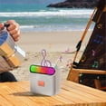 thumbnail image 6 of LACKUST RGB Bluetooth Speaker 5.3, Low Latency Desktop Speaker with RGB Lights, Room-Filling Sound, Long Battery Life, Beige Wireless Speaker for Gaming/Music/Movies, 6 of 6