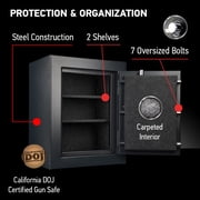 SentrySafe EF3428E Large Fire/Water Resistant Safe with Digital Keypad, 3.4 Cu-Ft., Black