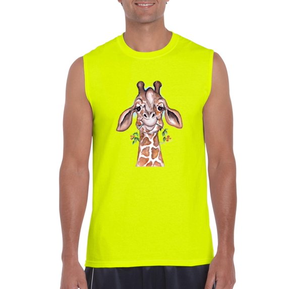 Mens Giraffe Ultra Cotton Sleeveless T-Shirt
