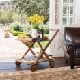 thumbnail image 2 of Huppert Acacia Wood Indoor Bar Cart, Natural Stained, 2 of 8