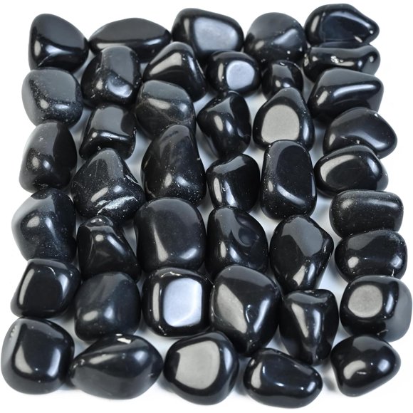 Crocon 1LB Black Tourmaline Tumbled Stones and Crystals Bulk 2000+ Carats Natural Crystal Kit for Reiki Healing Crystal Polished, Tumble Stones, Chakra Balancing, Gift, Home Decor Size : 20-25 mm