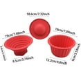 thumbnail image 3 of Giant Cupcake Baking Mold Set - Jumbo Silicone Cupcake Pan with Easy Release Design for Creative Cake Decorating and Baking - Watermelon Red, 3 of 8