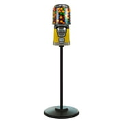 Gumball Machine with Stand - Yellow Home Vending Machine - Gum Ball Machine with Cylinder Bank - Candy Dispenser - Bubble Gum Machine for Kids - Bubblegum Machine