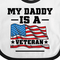 thumbnail image 4 of Inktastic My Daddy is a Veteran Boys or Girls Baby Bib, 4 of 4
